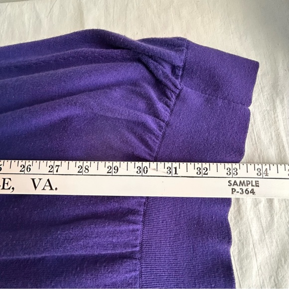 Free People Knit Purple Flutter Sleeves Tunic Dress - Picture 13 of 14